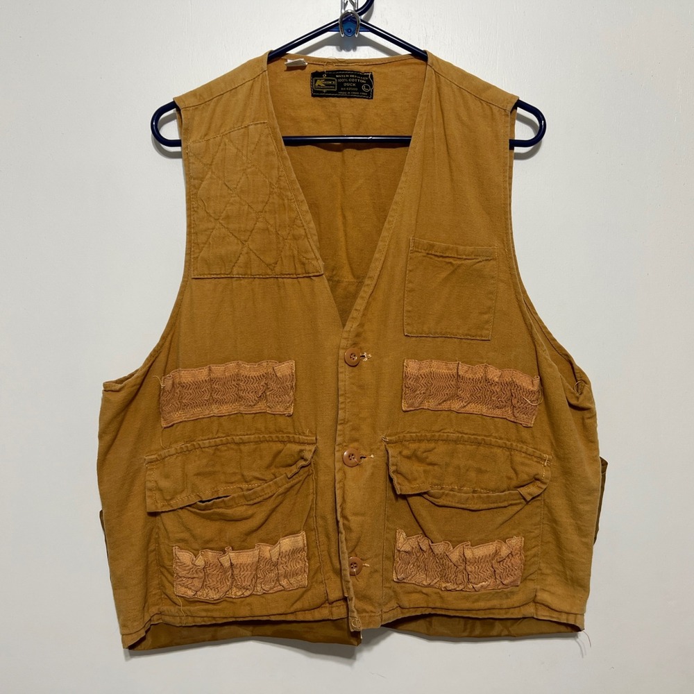 Vintage Kmart Hunting Vest Mens‎ Medium Water Repellent Duck Utility 80s Outdoor